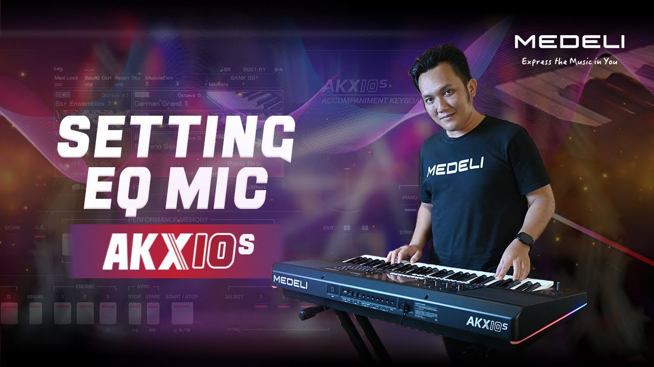 Cara Setting Microphone di keyboard Medeli AKX 10S