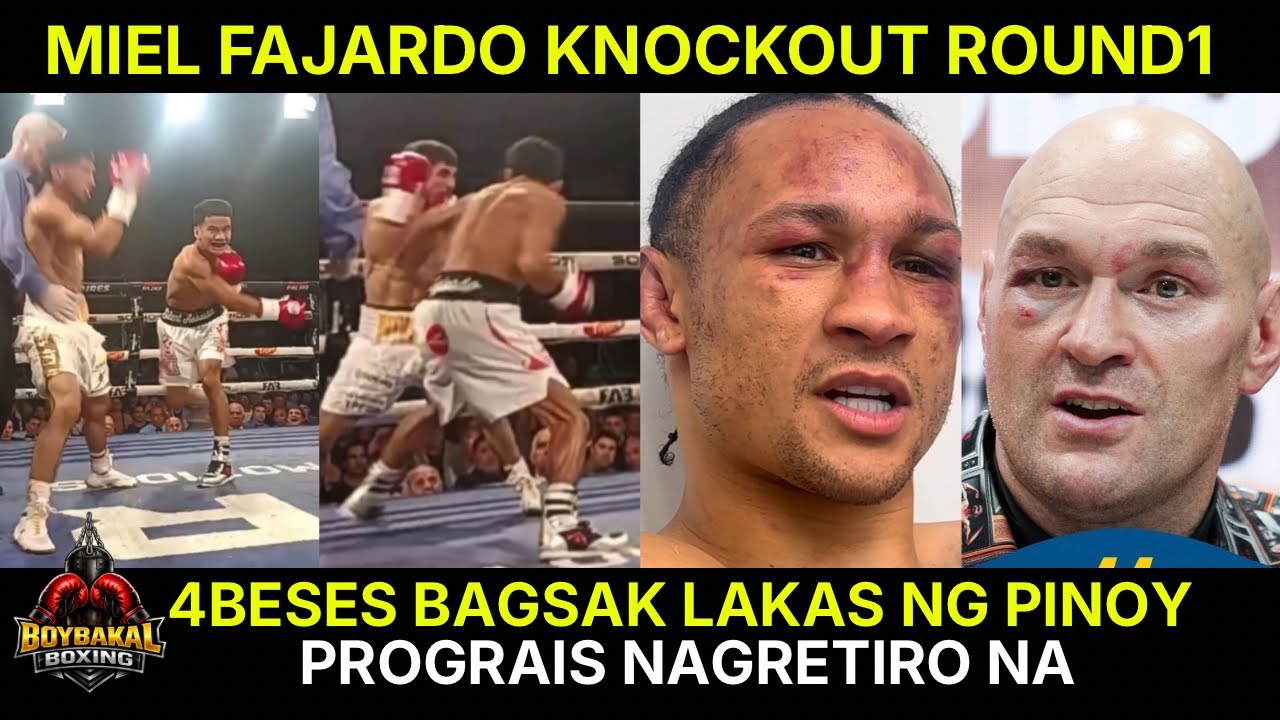 Miel Fajardo Panalo Knockout Round 1 | Fury Badtrip Kay Joshua | Prograis Nagretiro Na 