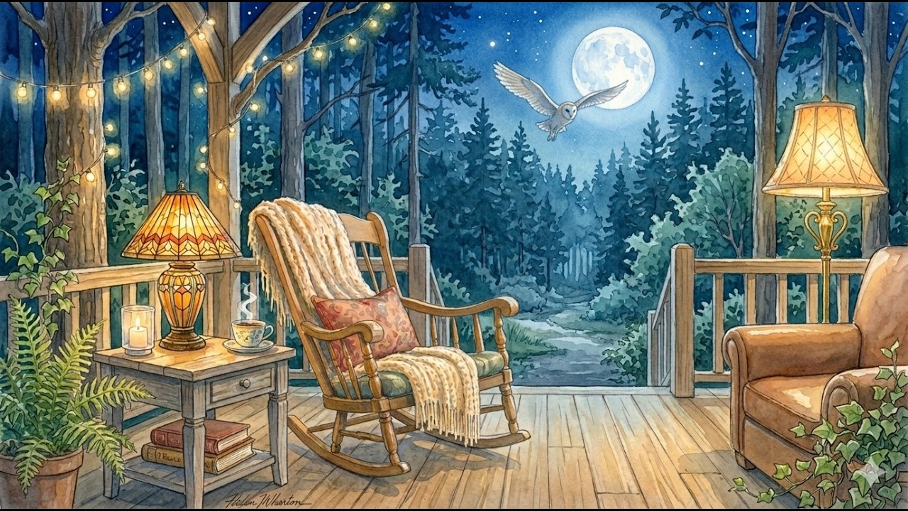Relaxing Jazz BGM | Midnight Cabin Jazz for Lonely Nights &mdash; 1 Hour Sleep, Study & Calm Music
