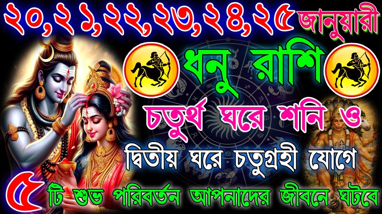 ধনু রাশি 20–25 জানুয়ারি | সঠিক সিদ্ধান্তই এনে দেবে সাফল্য |কাজ, অর্থ ও প্রেমে বড় পরিবর্তন | Dhanu