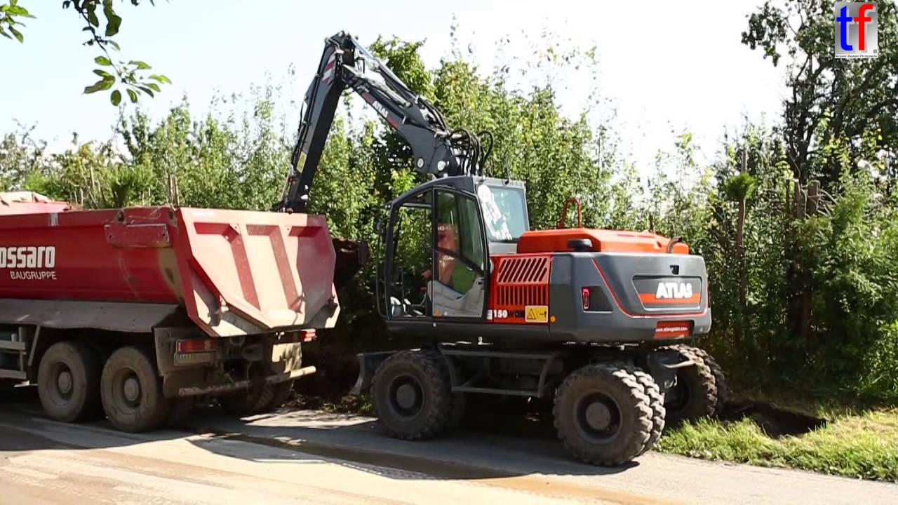 Atlas 150W Mobil Excavator / Mobilbagger, Leutenbach, Germany, 04.08.2014.