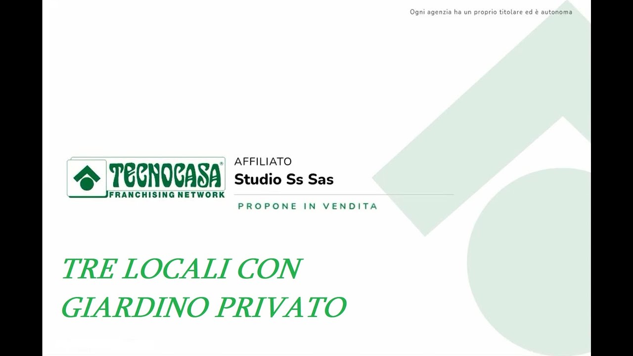 Tre locali con giardino privato