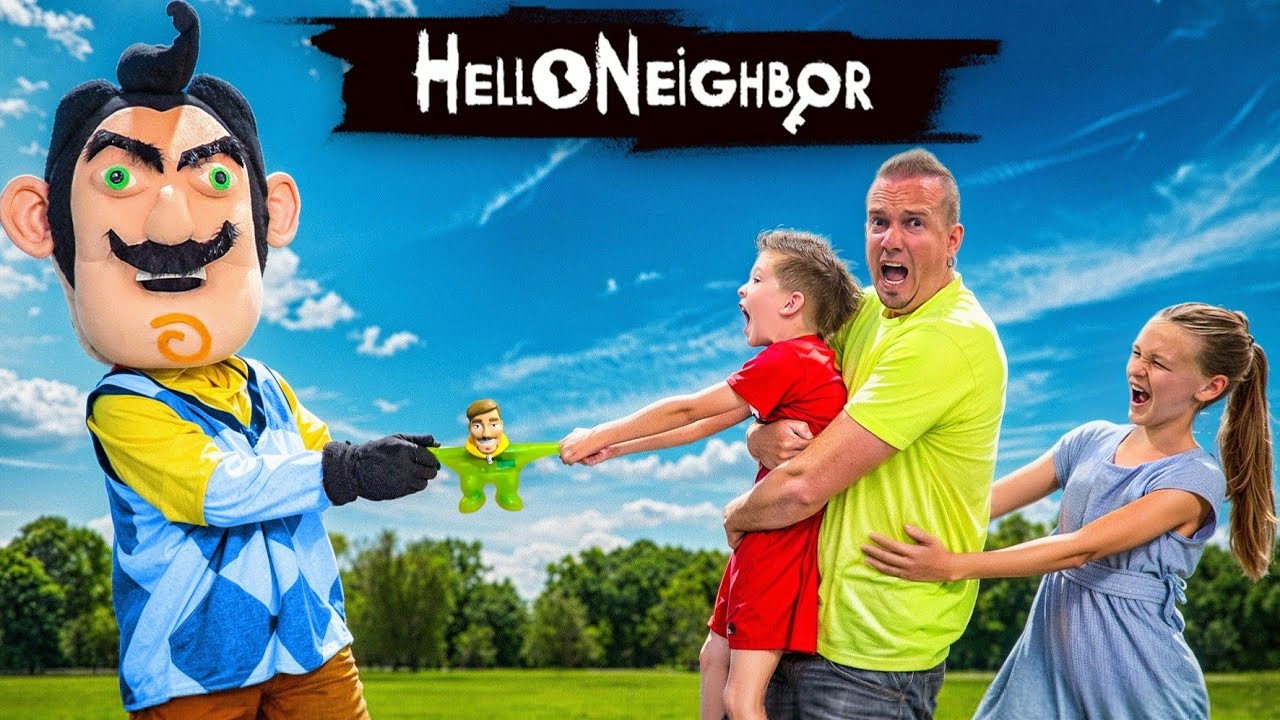 Hello Neighbor Steals Our Mr Beast Slime Lab Swarms!!