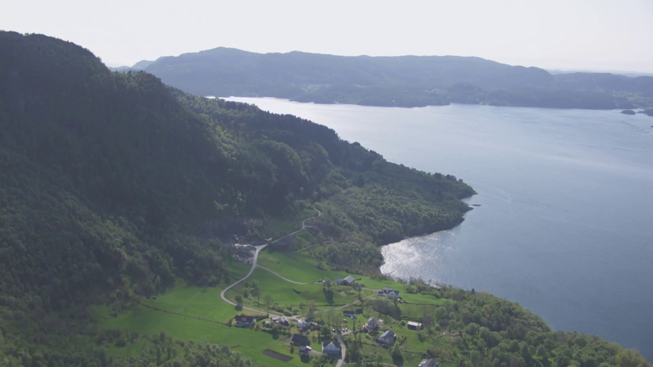Bjørnafjorden, Tysnesøy, islands, skerries, fjordline - Flying Over Norway