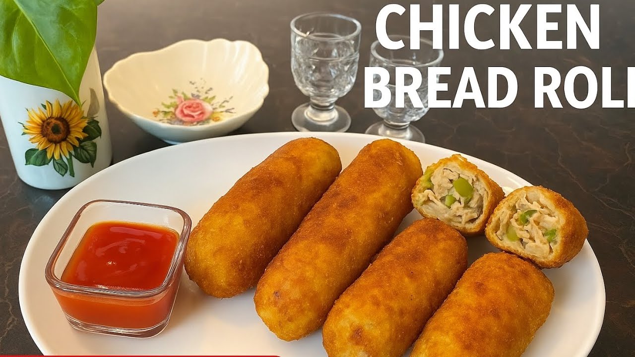 Crispy Chicken Bread Rolls | Perfect Tea Time Snack | Easy Bread Roll Recipe