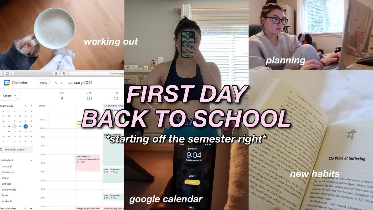 first day back at college vlog 2022 | new semester, new habits, productivity, planning etc.