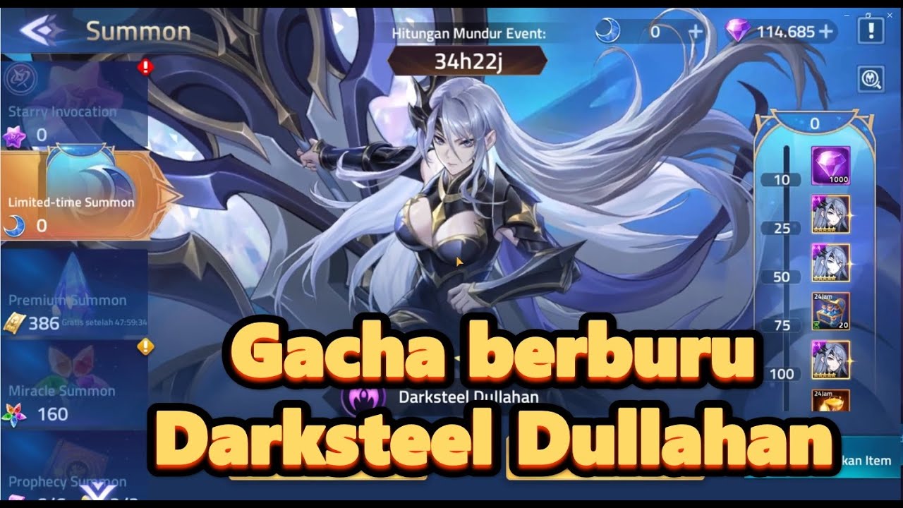 Gacha berburu hero Darksteel Dullahan  - Mobile legends adventure