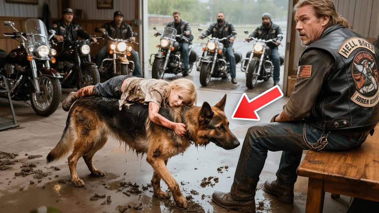 Hund trug M&auml;dchen zum Biker-Club &ndash; &bdquo;Sie schlugen meine Mama!&ldquo; Dann geschah das Unglaubliche