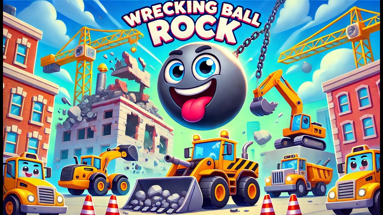 Wrecking Ball Rock | Construction Song for Kids | Nursery Rhymes