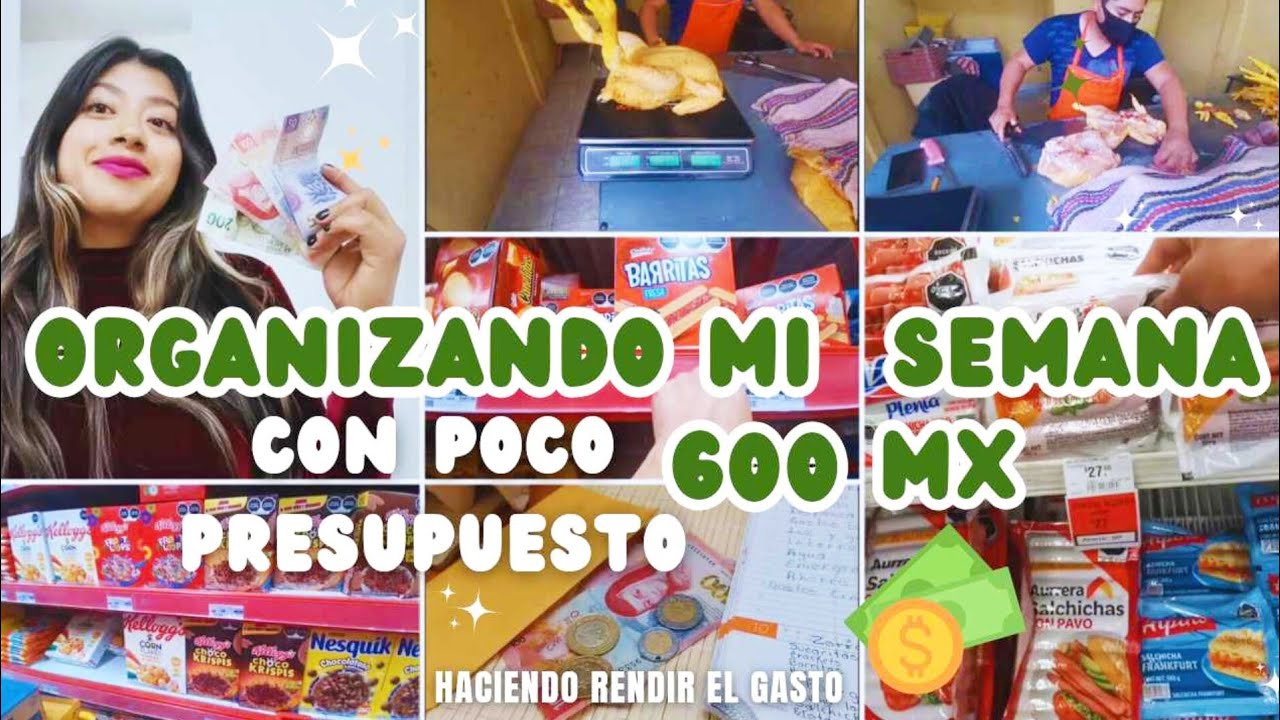 Como organizo mi gasto semanal📒con poco presupuesto 💰$600 para la comida🥘#Ahorroensobres✉️#Comida🍲