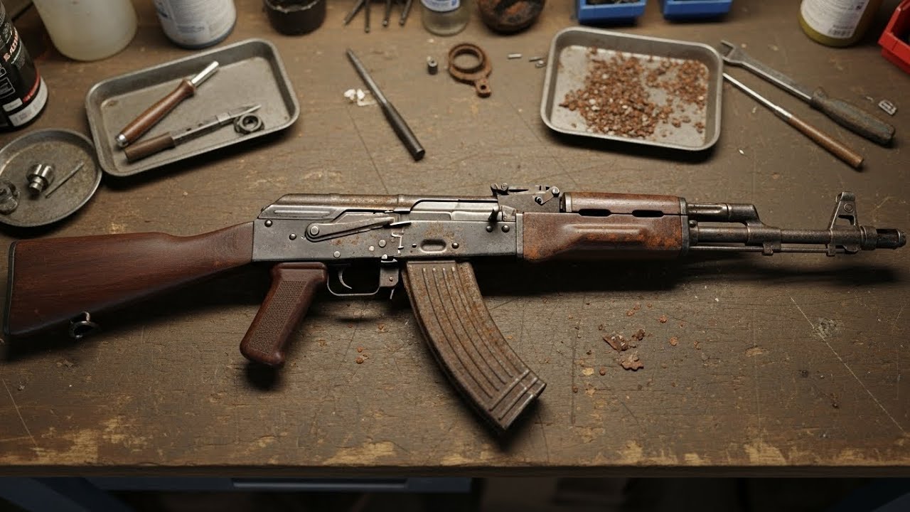 ASMR AK-47 Restoration | 1959 Classic Straight-Pull Rifle Reborn | Slow Weapon Restoration