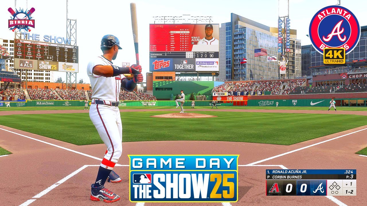 MLB The Show 25 Atlanta Braves vs Arizona Diamondbacks - Gameplay PS5 4K 60fps
