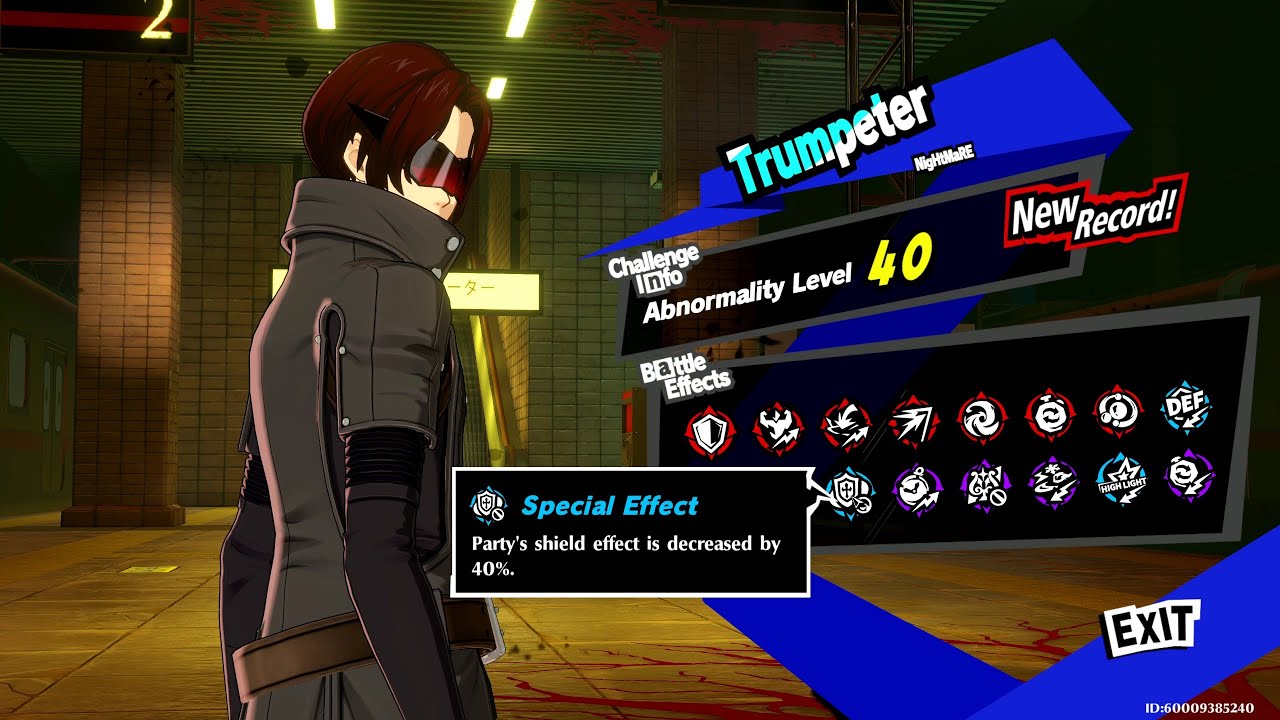 Persona 5 The Phantom X Trumpeter Abnormality level 40