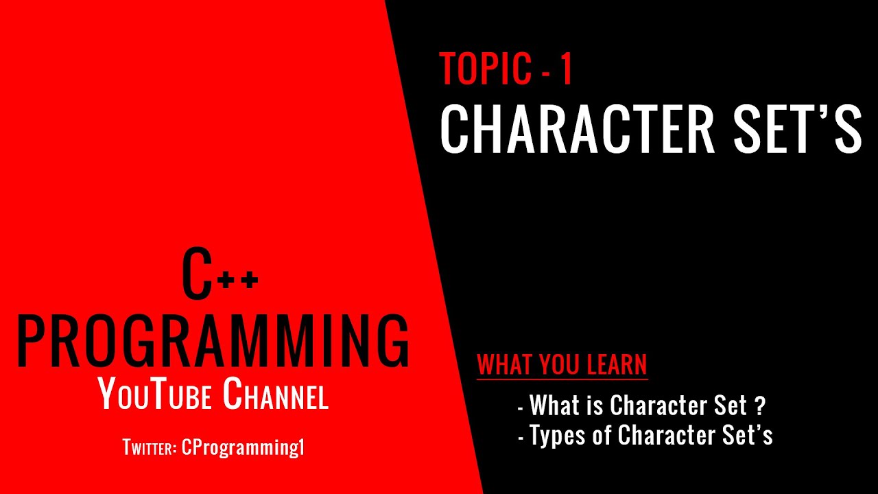Character Set in C++ | C++ Programming | Topic -1