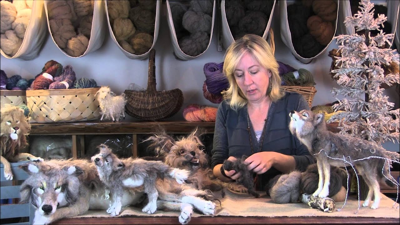 Needle Felted Wolf (Dog): Sarafina Felting Eweniversity