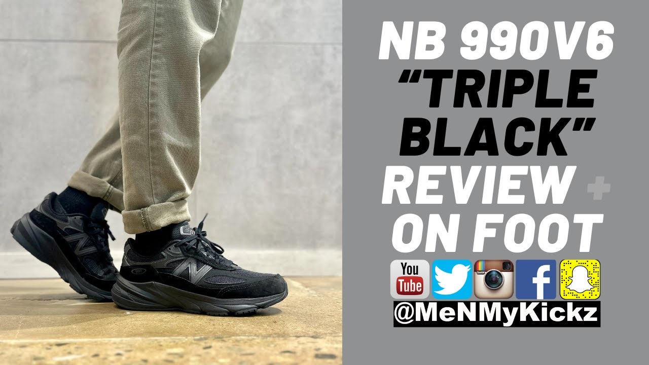 New Balance 990 v6 'Triple Black' Review + On Foot &middot; U990BB6