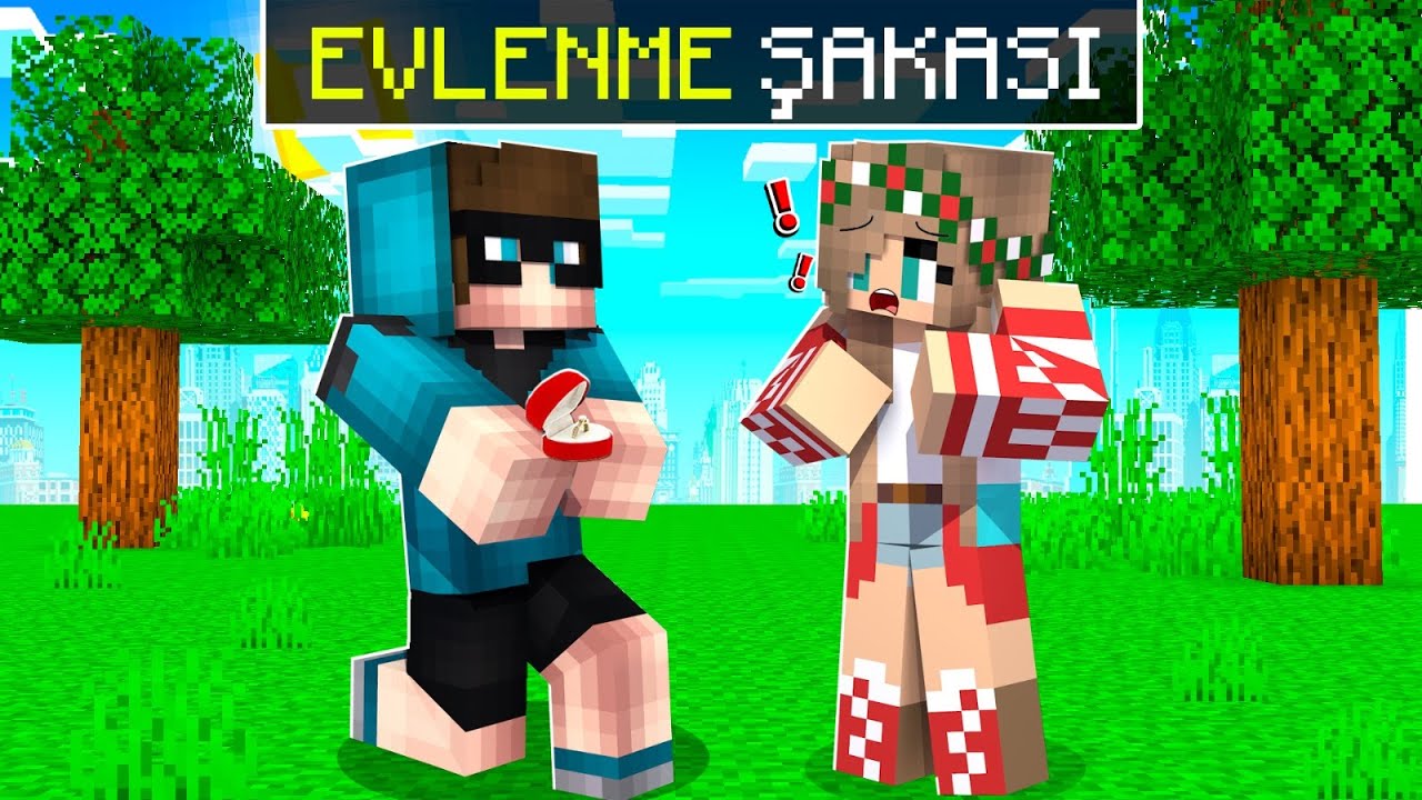 SEVGİLİME EVLİLİK TEKLİFİ ŞAKASI YAPTIM -Minecraft