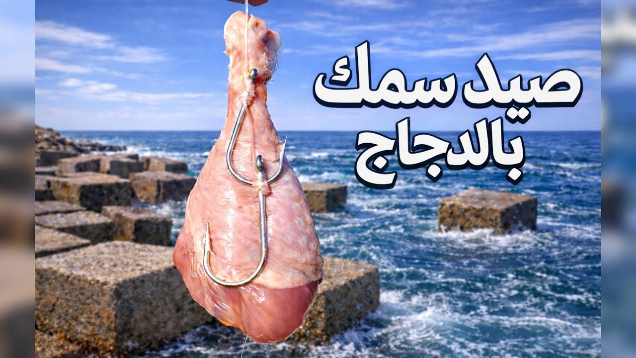 لأول مرة صيد السمك- بطعم فخد الدجاجة- شىء لا يصدق