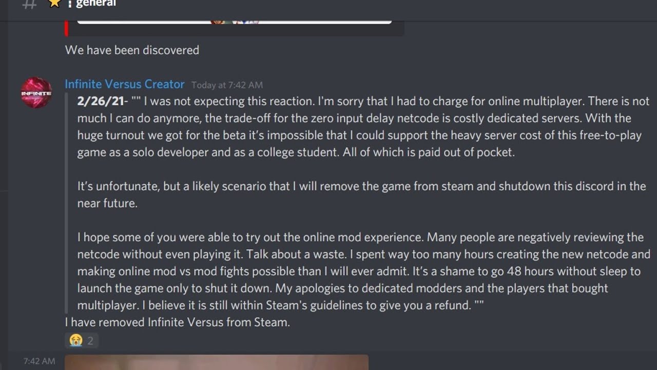 Infinite Versus Delisted?! The Short-lived 3D Mugen Fighter