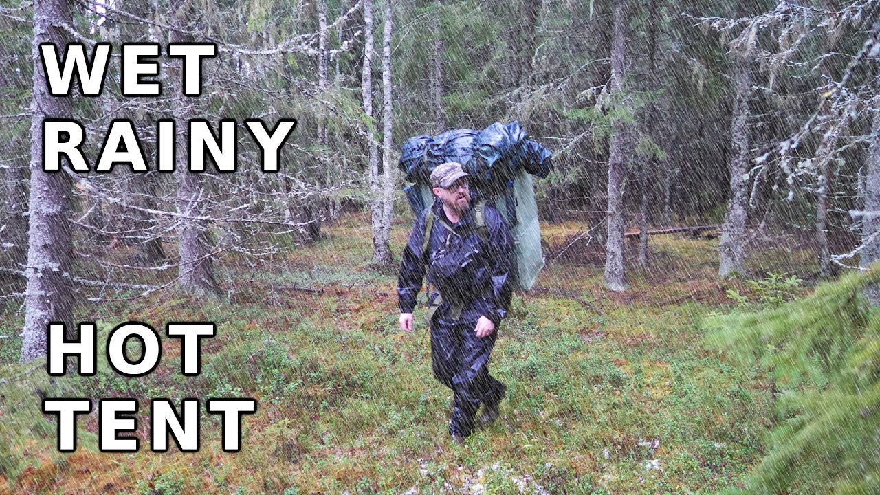 Wet and rainy overnight in hot tent again