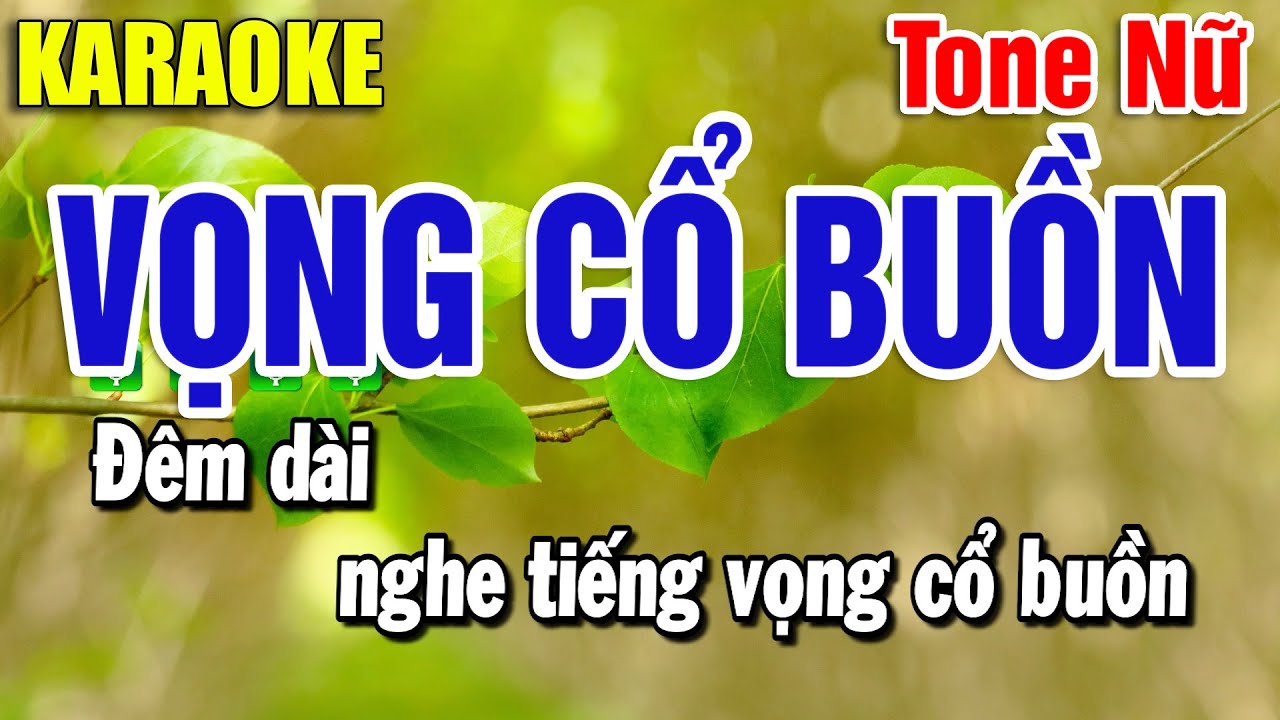 Karaoke Vọng Cổ Buồn Nhạc Sống Tone Nữ | Beat Yến Như