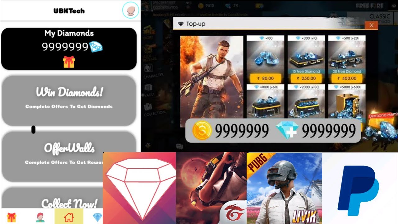 Hack unlimited free diamonds via termux, Paypal, free fire, PUBG diamonds|UBK Tech