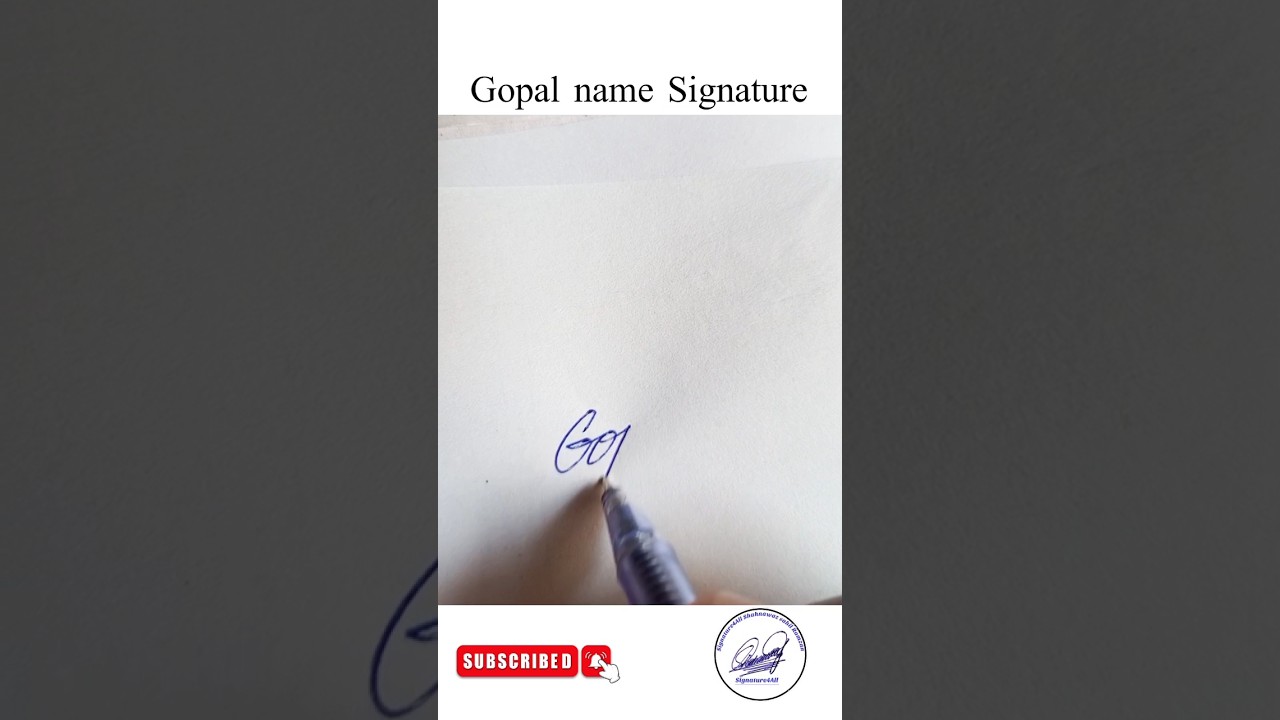 Gopal name Stylish Signature