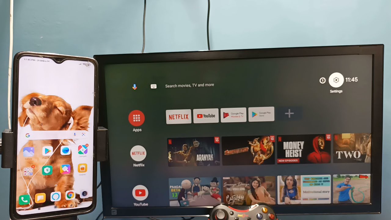 Как подключить мобильный телефон к телевизору Thomson Android TV | Дублирование экрана | Трансляц...