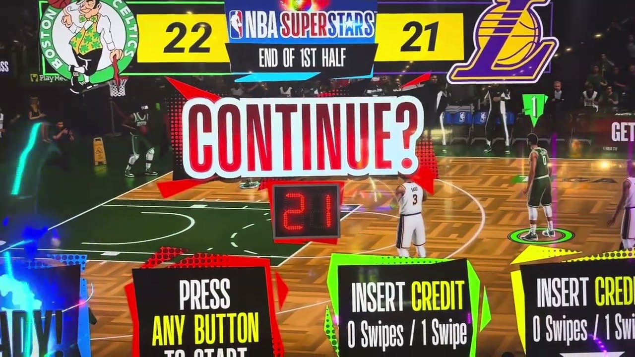 NBA Superstars (Arcade) Gameplay Celtics VS Lakers
