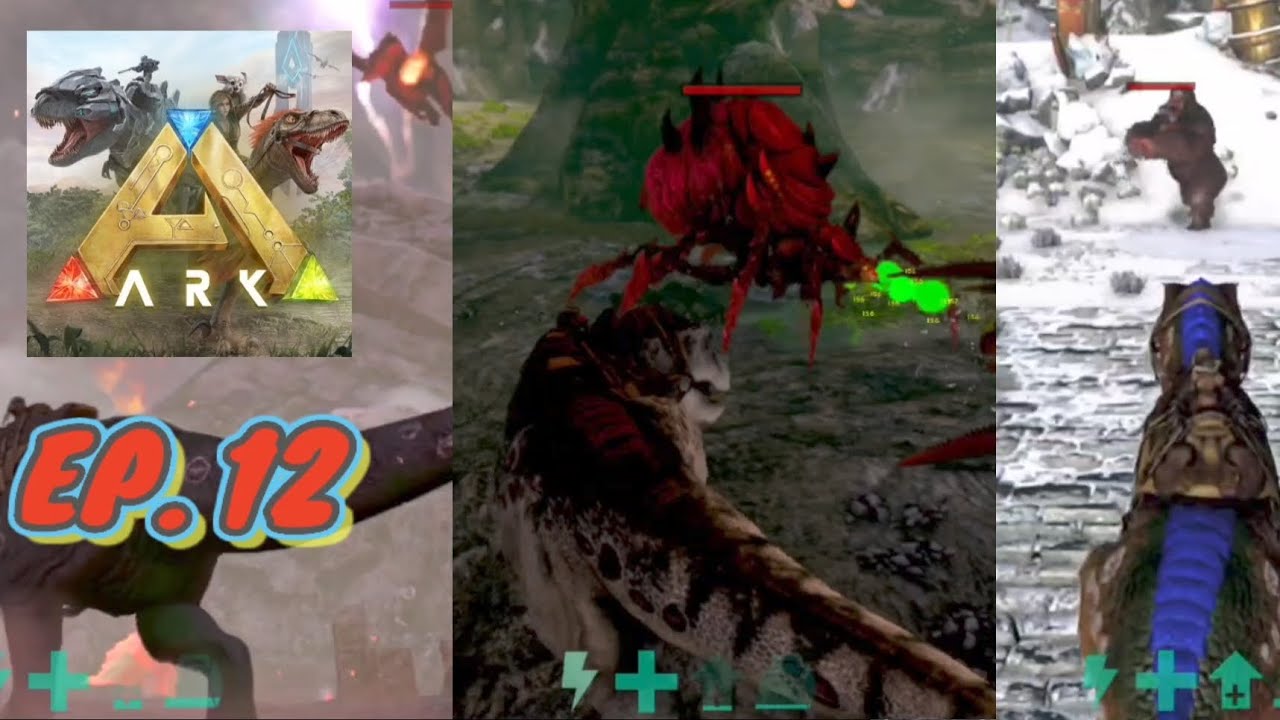 ARK Mobile EP. 12 ใช้แก๊งทีเร็กซ์ฆ่าบอสแมงมุม บอสคิงคอง และบอสมังกร🦖vs🕷️🦍🐉