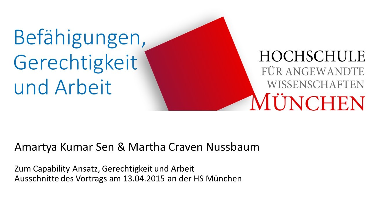 Sen und Nussbaum   Gerechtigkeit, Bef&auml;higung und Arbeit