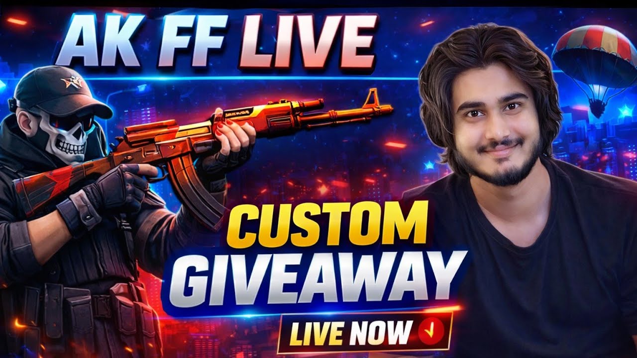 #AK FF LIVE #CUSTAM GIVEWAY #ROAD TO MAO #FREE FIRE LIVE STREAM