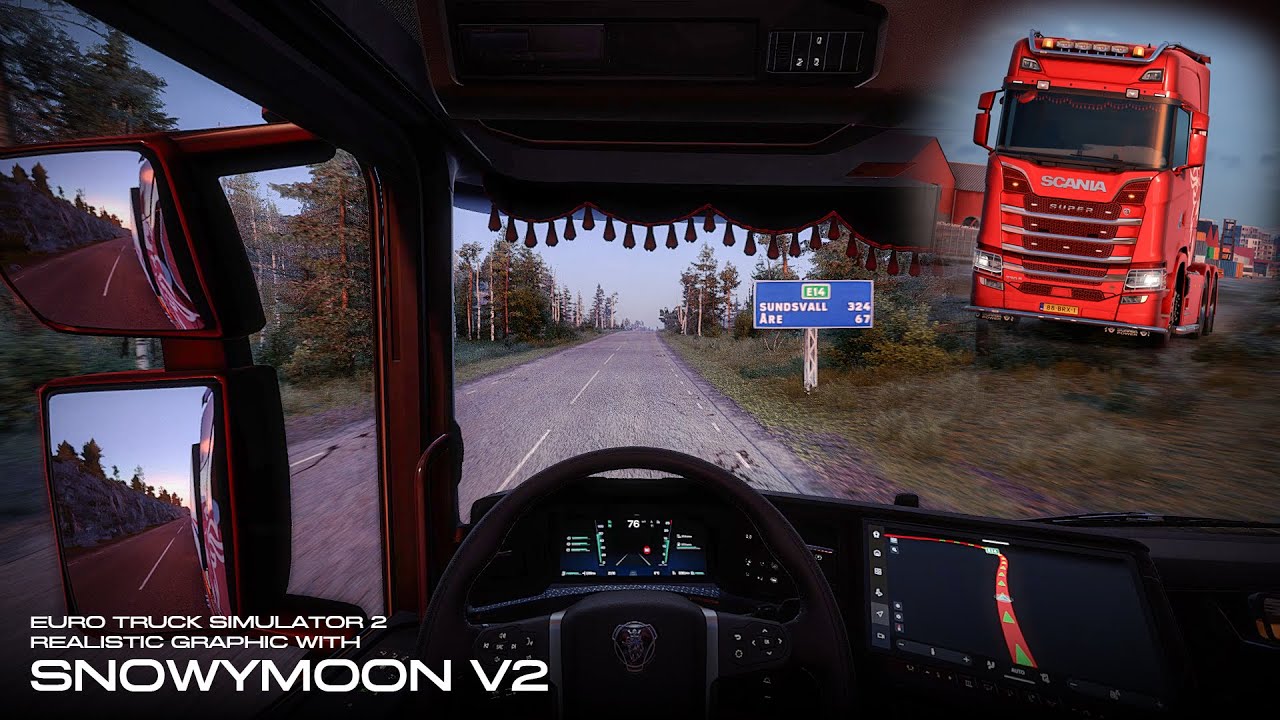 ETS2 1.57 | Scania 730s + Realistic Graphic Mod Snowymoon v2 + Head Tracker Gameplay
