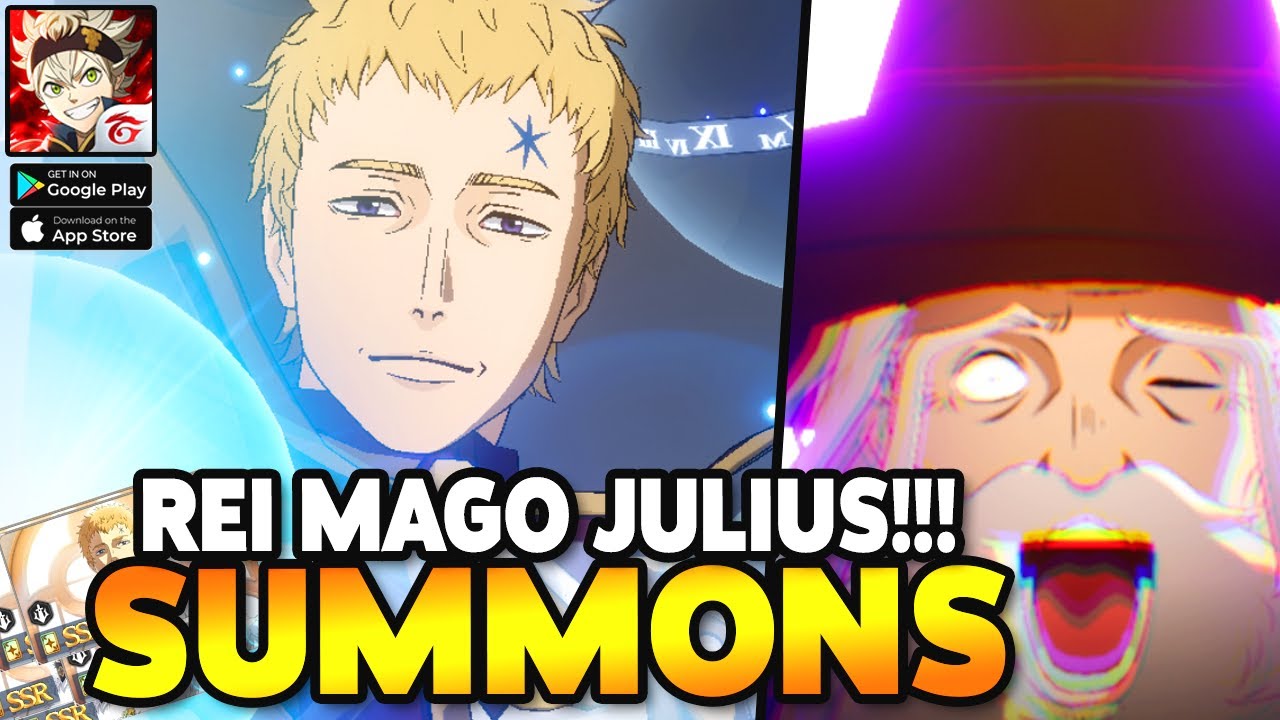 QUASE ZERO REIS MAGOS MDS! MEUS SUMMONS JULIUS O MELHOR BANNER DO GAME! Black Clover MOBILE