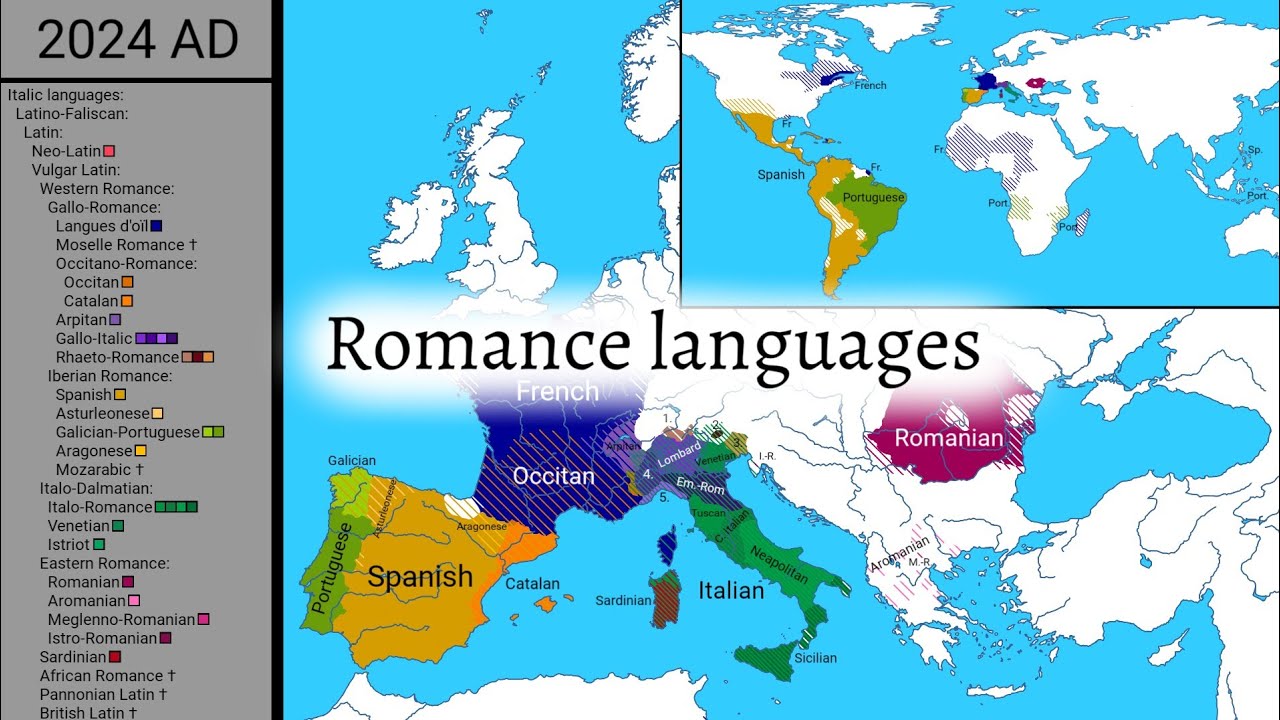 History of the Romance languages. Every decade.