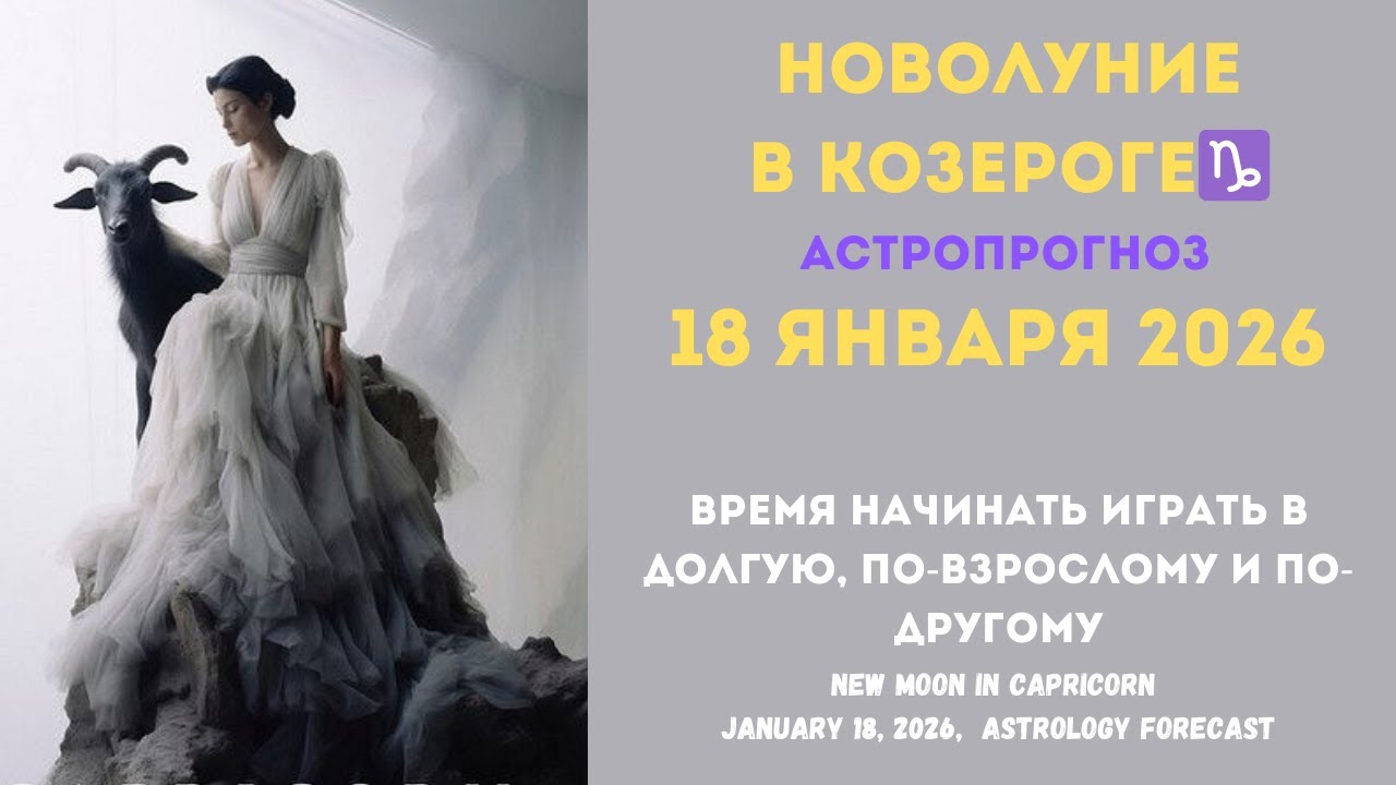 Новолуние  в Козероге♑ 18 января 2026 Время  начинать играть  в долгую ,по- взрослому и по- другому