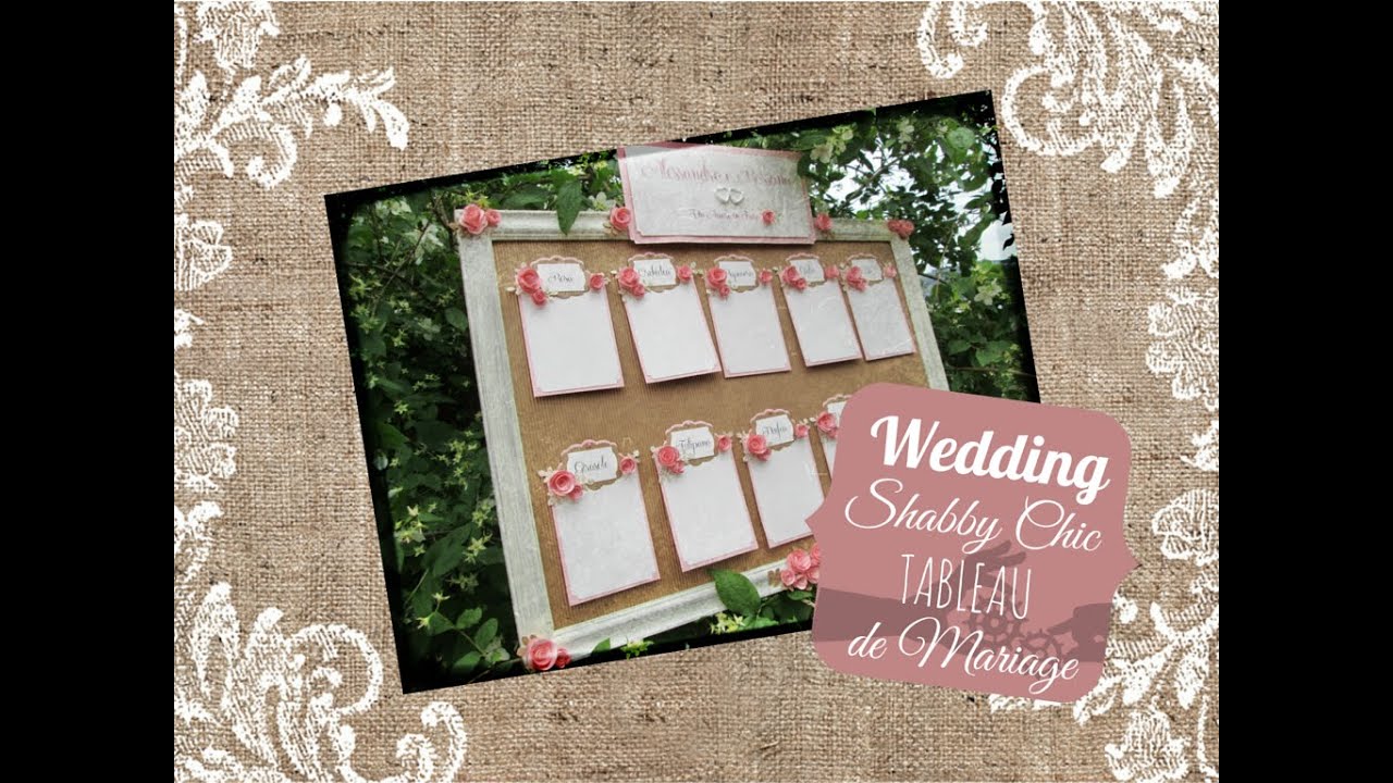 DIY Wedding tutorial: Tableau de mariage shabby chic - Shabby chic wedding tableau