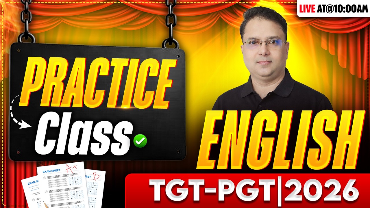 UP TGT PGT English Classes 2026 | PRACTICE CLASS-28 | BY SP MISHRA SIR