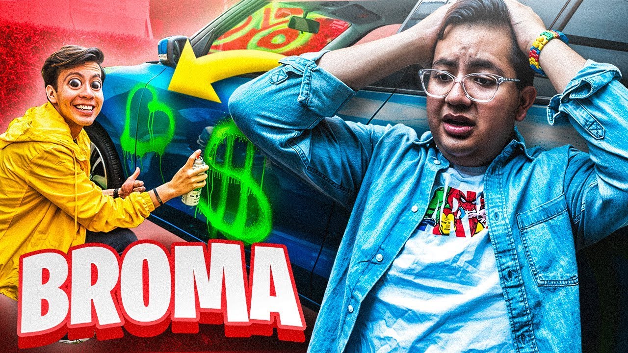 LE PINTO EL COCHE A MI HERMANO Y AS&Iacute; REACCIONA *BROMA