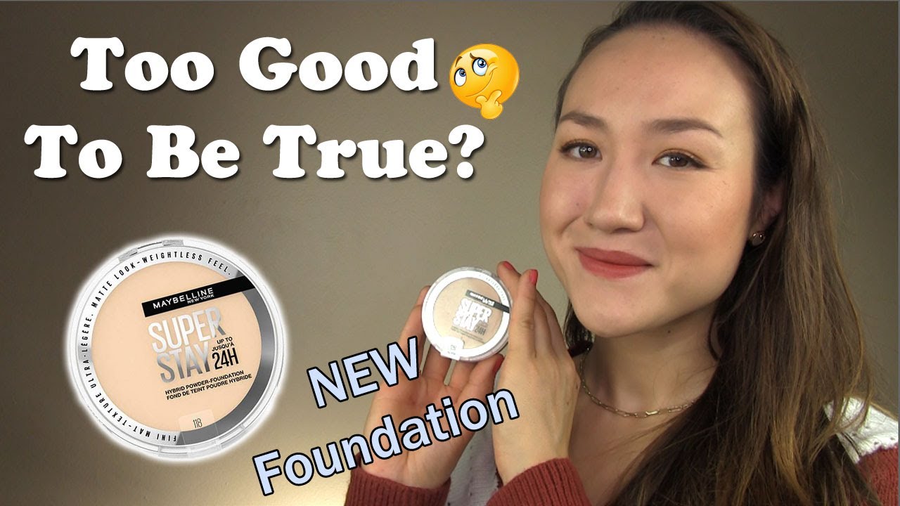 NEW Maybelline Super Stay 24HR Hybrid Powder Foundation // All Day Wear Test & Review