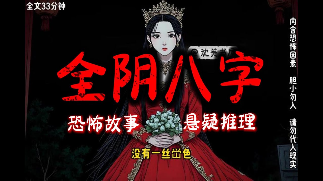 《全阴八字》完结文33分钟悬疑故事 #沈美书屋#悬疑#悬疑推理#恐怖故事#一口气看完系列#漫画解说