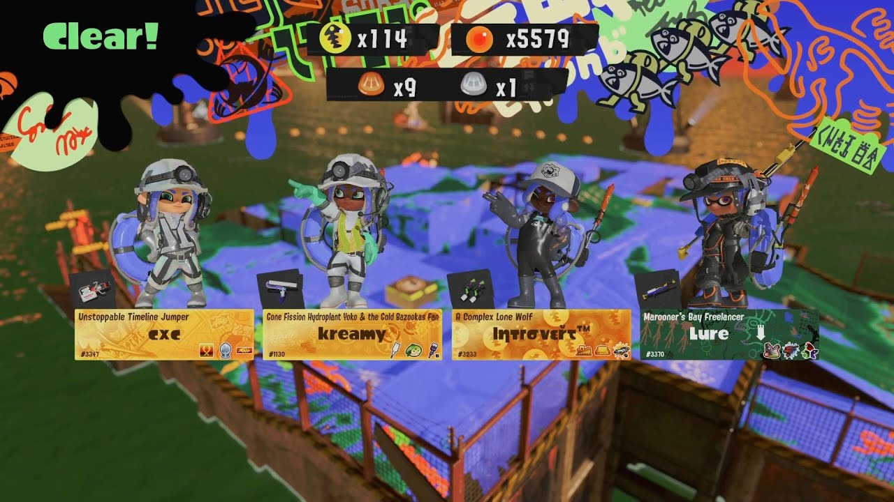 Splatoon 3 - Salmon Run Freelance #154 (Gone Fission Hydroplant)