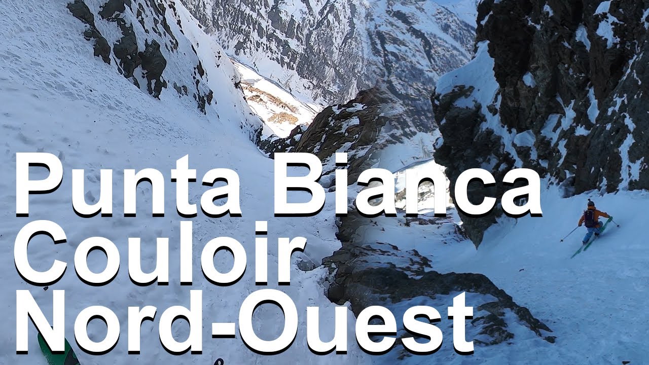 Punta Bianca Couloir Nord Ouest Val de Rhêmes Aoste ski de randonnée alpinisme pente raide montagne