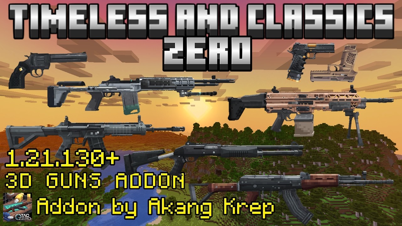 TACZBE V1.0 &ndash; Duża aktualizacja! Nowa broń | Prezentacja broni 3D dla Minecraft Bedrock i McPe 1....