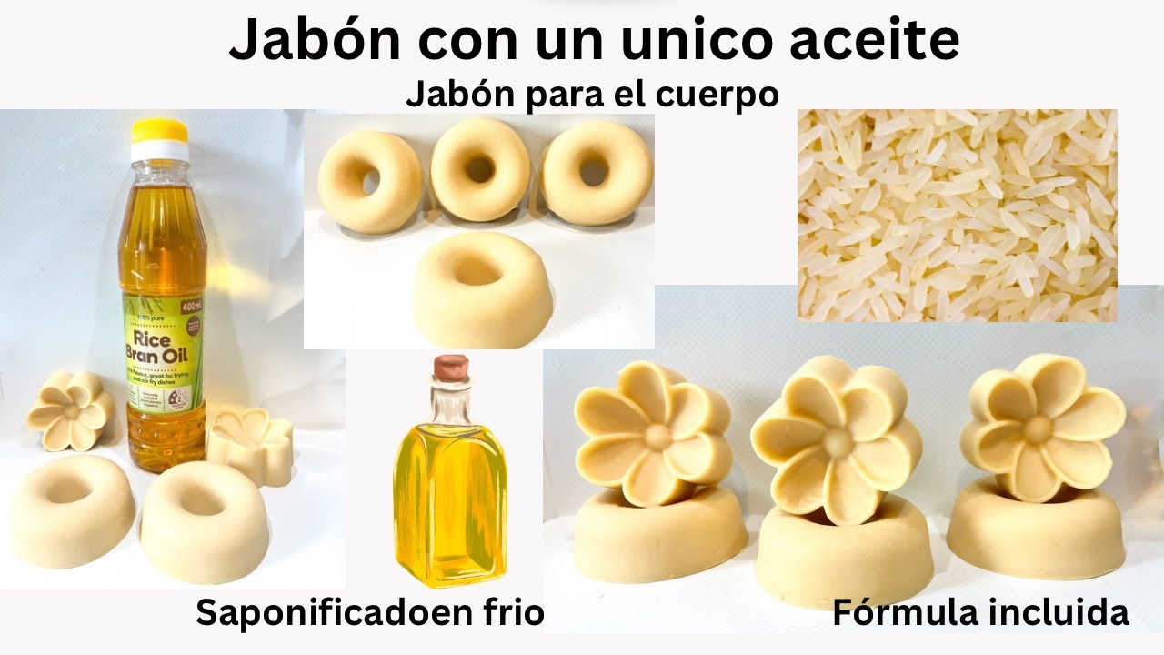 JABÓN CON UN ÚNICO ACEITE JABÓN DE ARROZ SAPONIFICADO EN FRIO