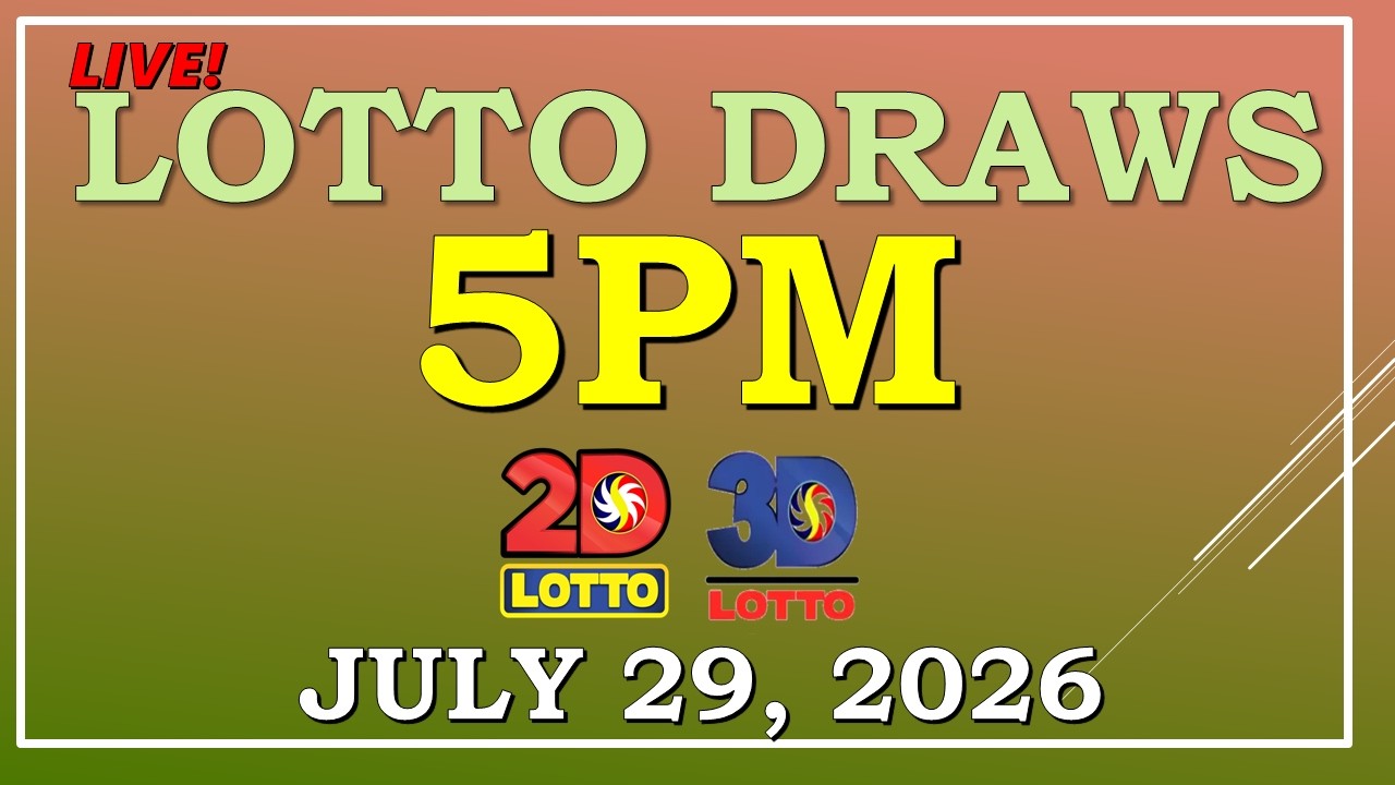 LOTTO RESULT 5PM DRAW ,  JULY 29, 2026@LottoResultTV15K