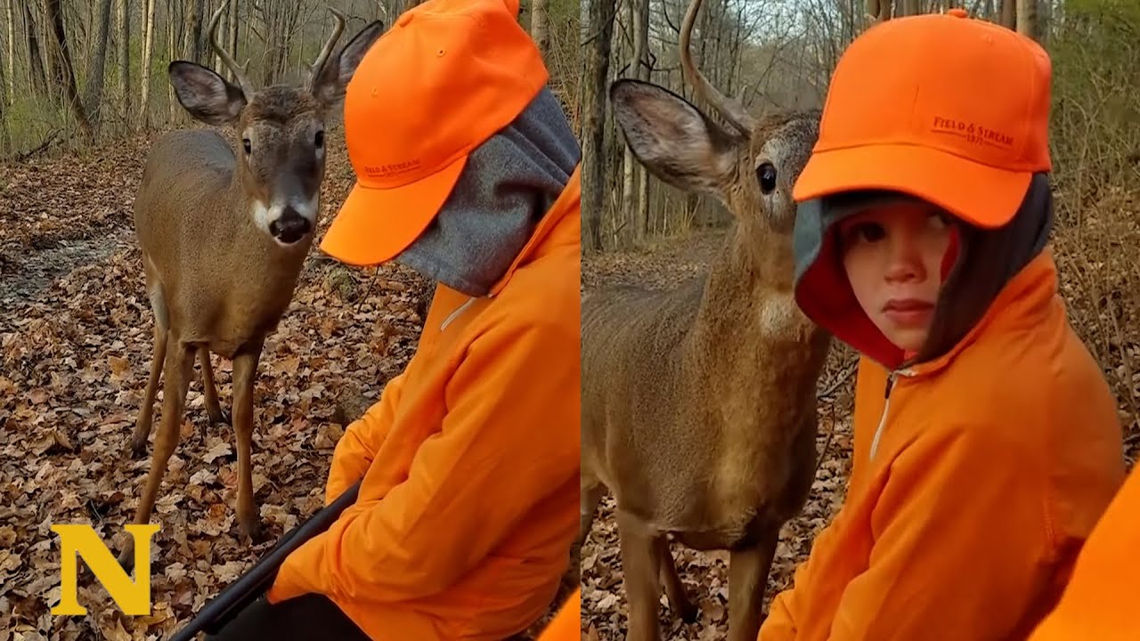 Magical Encounter Between Hunters and Deer