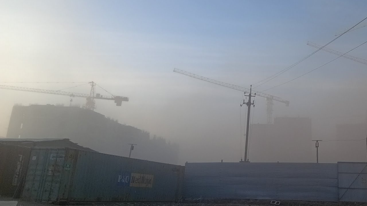tower crane live operator😬❄️🌨🏗🏗 It's cold here-it was foggy on 13 in the morning