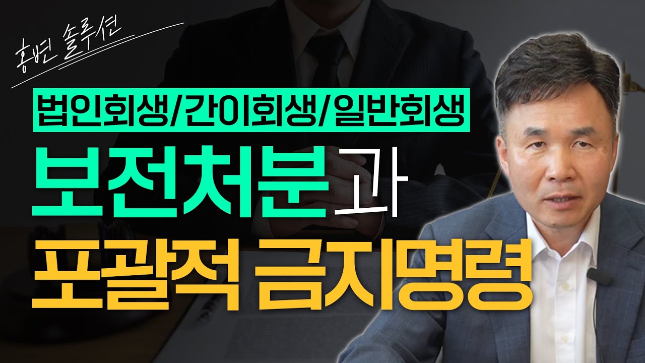 (법인회생/간이회생/일반회생) 보전처분과 포괄적 금지명령