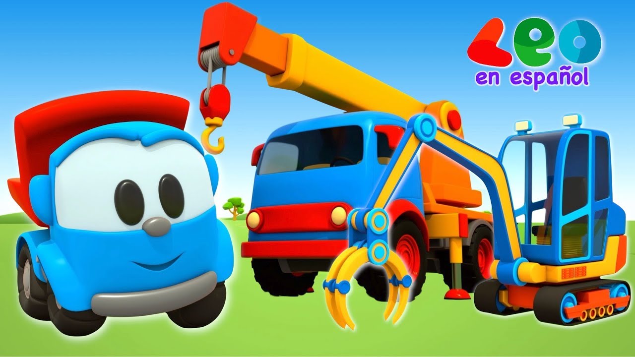 Leo el Peque&ntilde;o Cami&oacute;n - Videos educativos infantil - Gruas para ni&ntilde;os